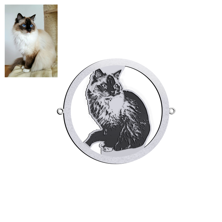 Custom pet necklace, pet on a necklace, custom cat necklace