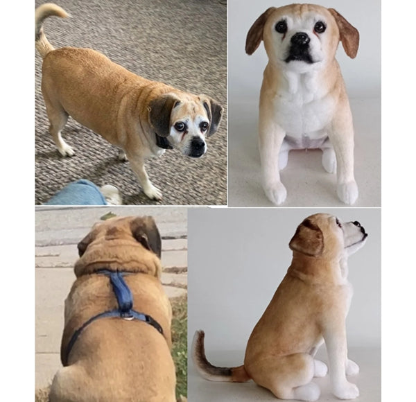 2. Handmade Custom Dog Felt Plush