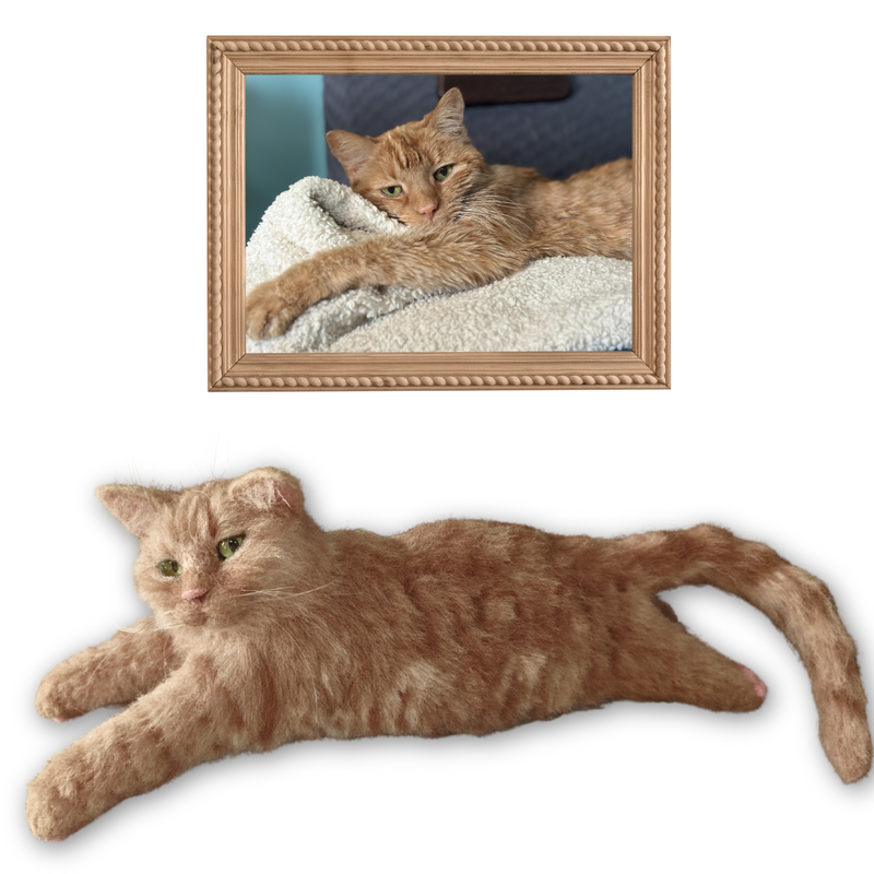 3. Custom Cat Stuffed Animal / Custom Needle Felted Cat