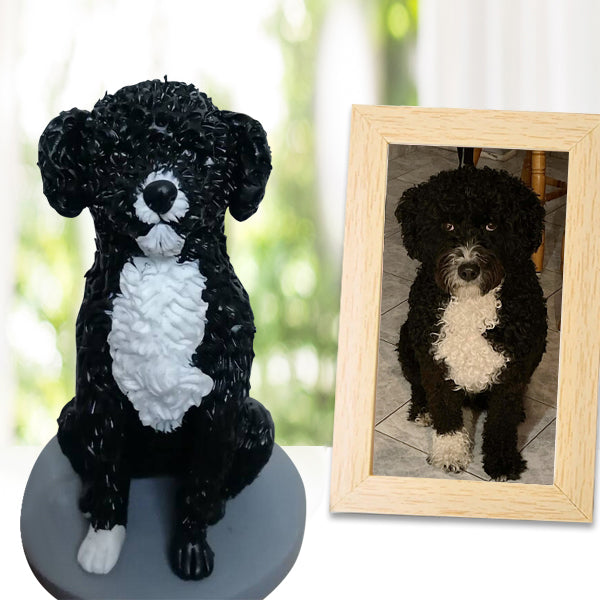 Custom dog wedding cake toppers