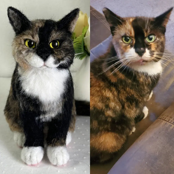 Custom Needle Felted Cat