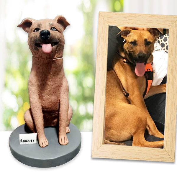 Custom Dog Sculpture Cake Topper Bobblehead