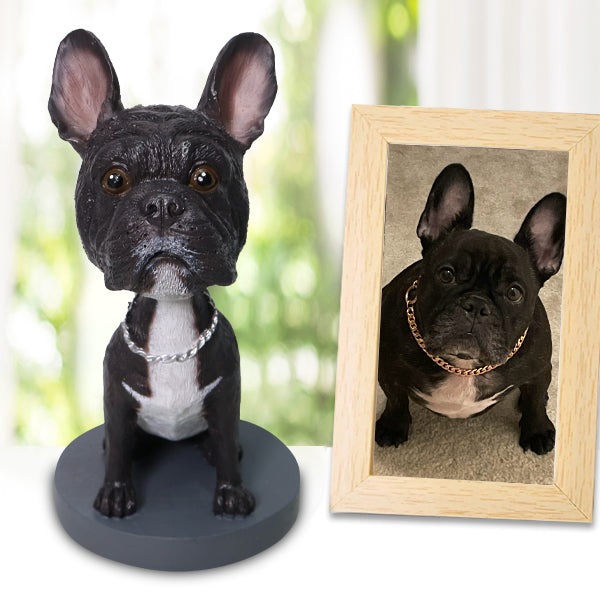 Personalized Pitbull Portrait Bobblehead
