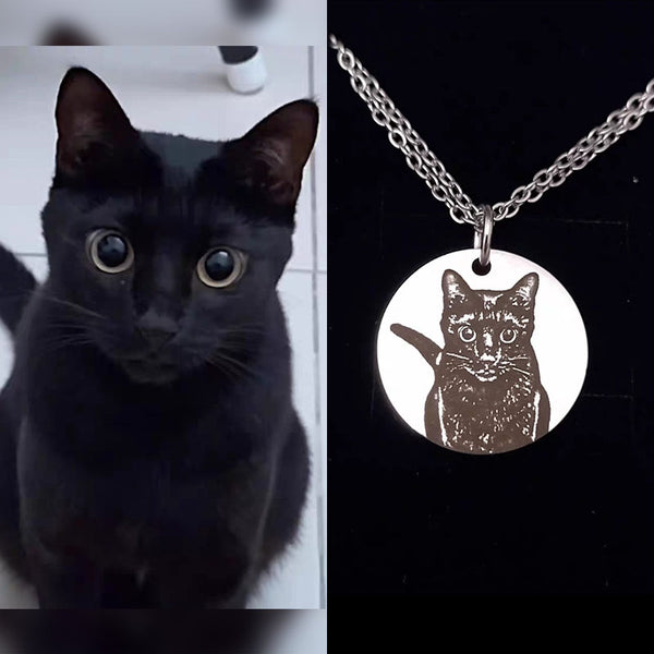 Custom Black Cat Necklace