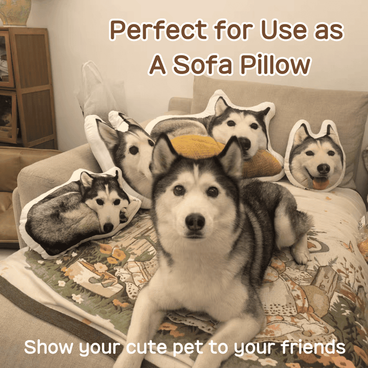 Custom Dog Shaped Pillow from Photo