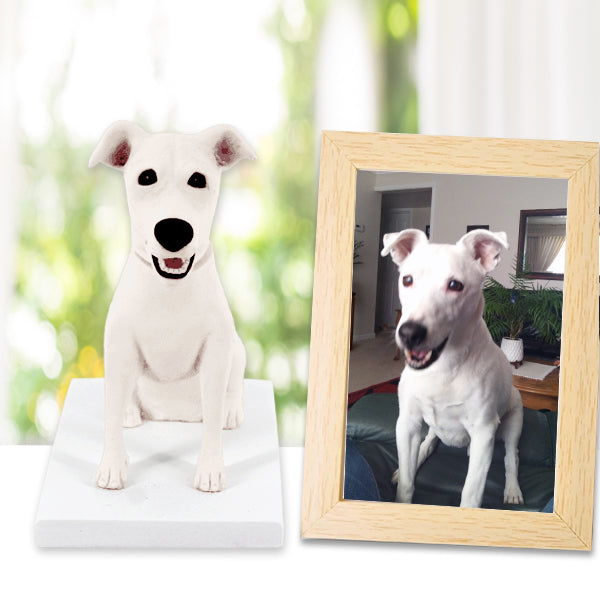 Ccustom white dog bobblehead