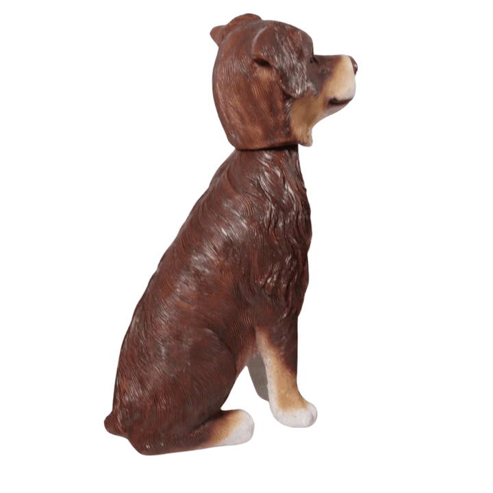 The side of the custom Australian Shepherd bobblehead