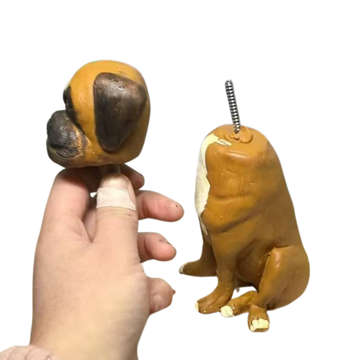 Custom bobblehead of a Boxer dog