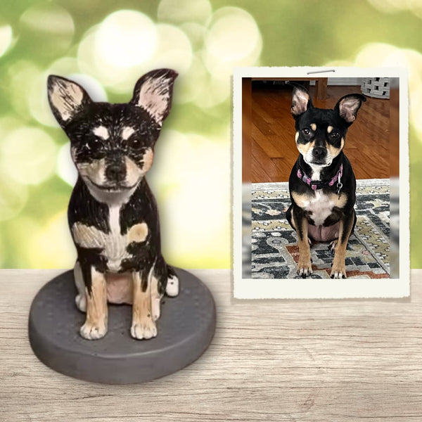 Personalized Pet Wedding Cake Topper: Custom Dog Figurine