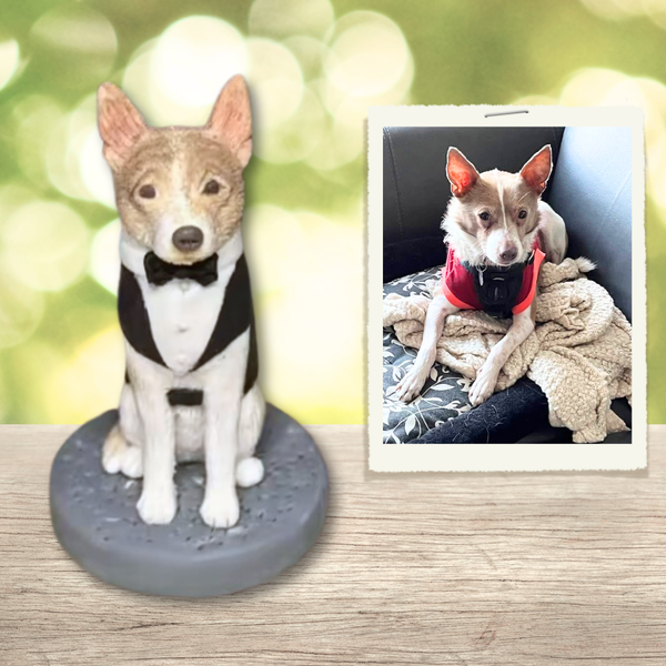 2. Custom Dog Bobblehead in a Suit