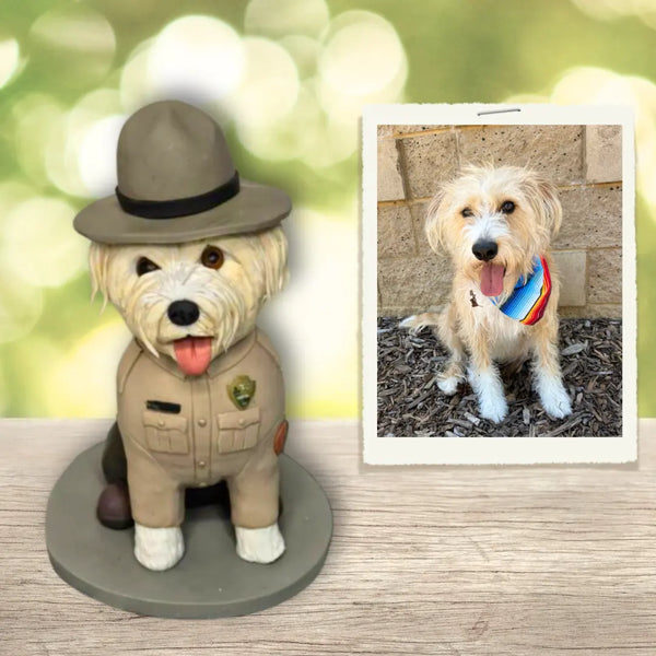 Custom Clay Dog Figure: Perfect for Cake Topper or Car Decoration