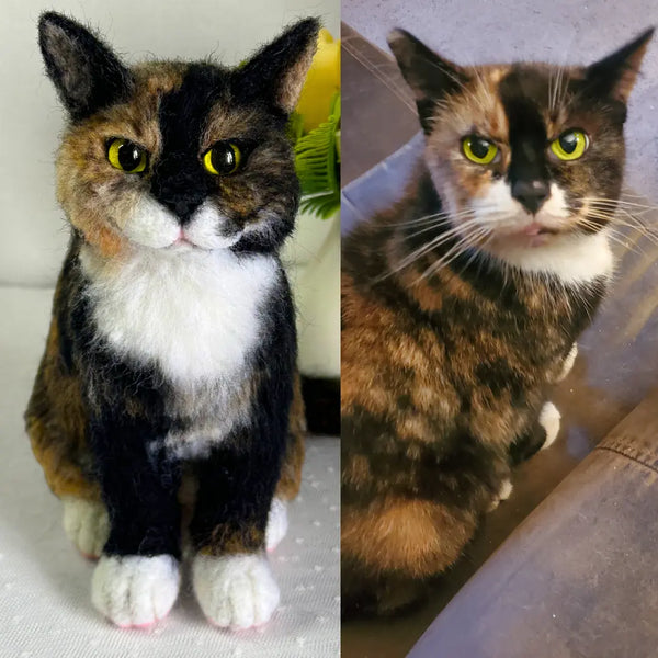 Custom Needle Felted Cat