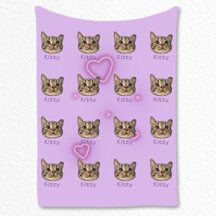 Custom pet photo blanket