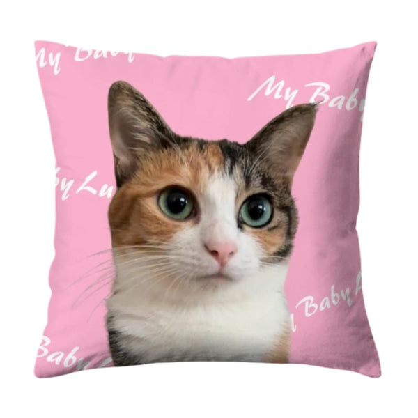 Pet Memorial Pillow with Pet Portrait
