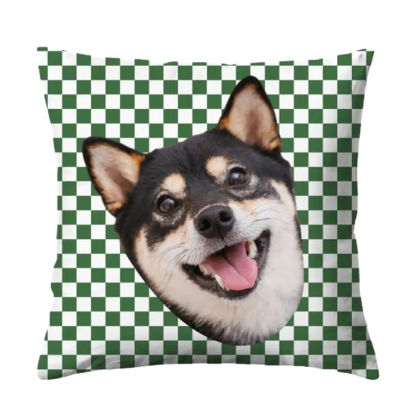 Personalized Christmas Pet Square Pillow: Pet Photo Pillow