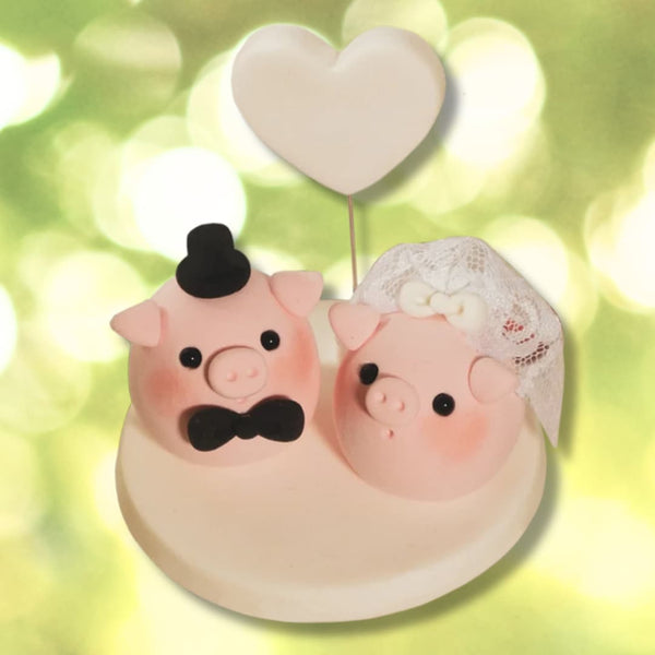 Custom Pig Cake Topper – Personalized Pig Clay Figure, Gift for Pig Lovers