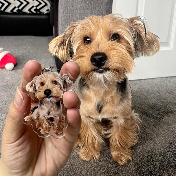 6. Custom Dog Keychain Acrylic from Picture