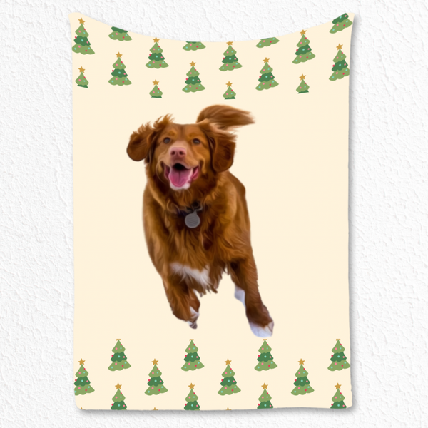 Personalized Pet Blanket for Christmas: Custom Photo Blanket Holiday Gift